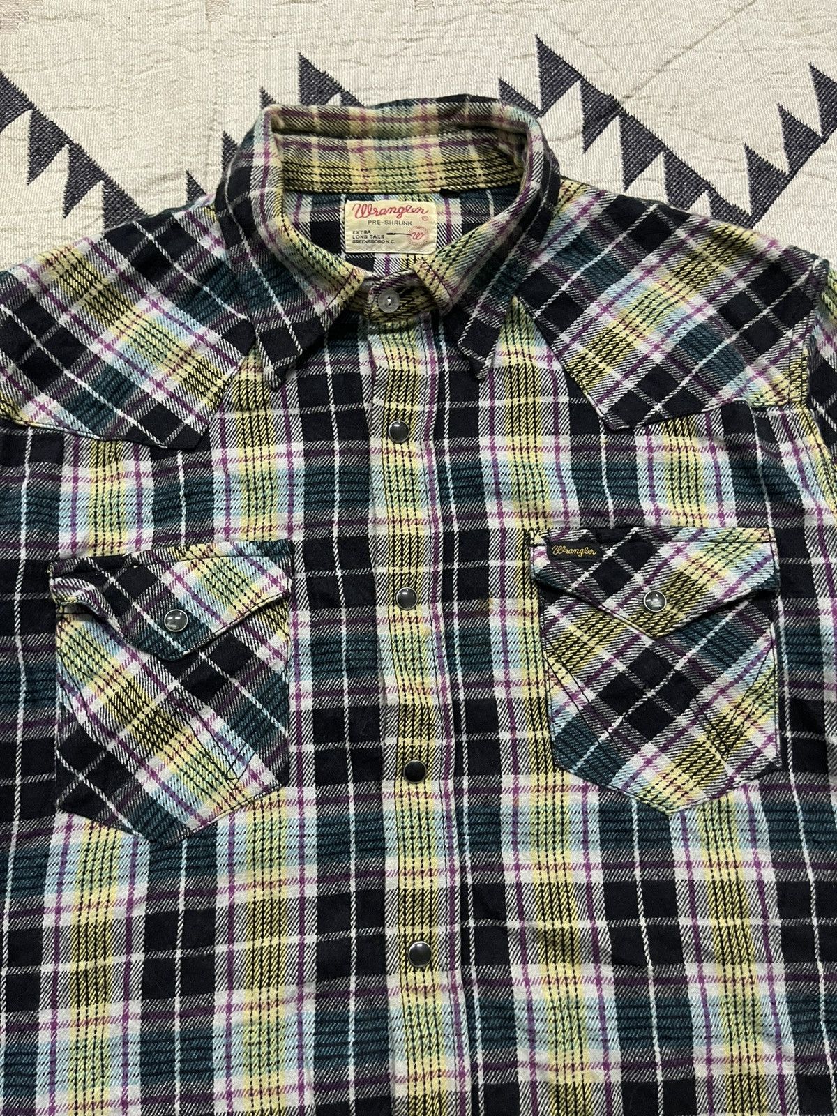 Wrangler VINTAGE WRANGLER PRE-SHRUNK TARTAN PLAID WESTERN BUTTON UP Size US M / EU 48-50 / 2 - 6 Thumbnail
