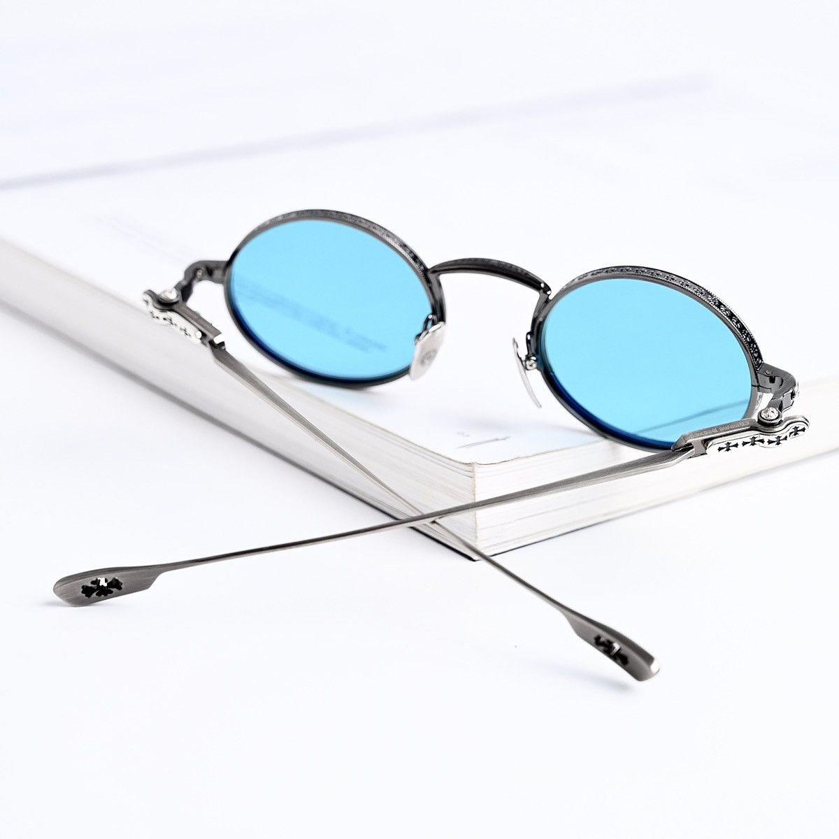Chrome Hearts CHROME HEARTS HONEY DIPPED PEWTER SUNGLASSES Size ONE SIZE - 13 Thumbnail