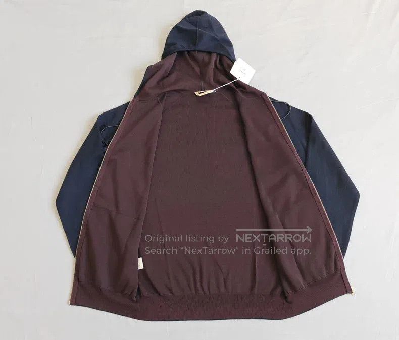Other Hermes Cowl-neck sweater zipper knit jacket, navy blue, 80 Size US S / EU 44-46 / 1 - 5 Thumbnail