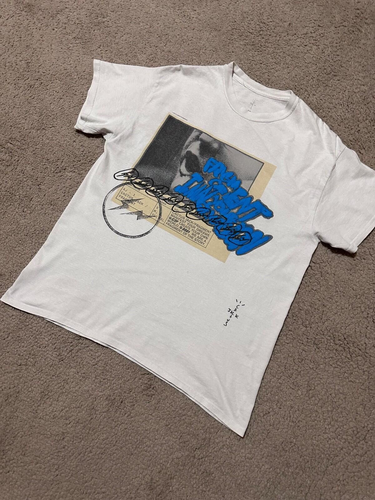 Travis Scott Travis Scott Shirt Small White Manifest Rap Fragment Collab Size US S / EU 44-46 / 1 - 2 Thumbnail