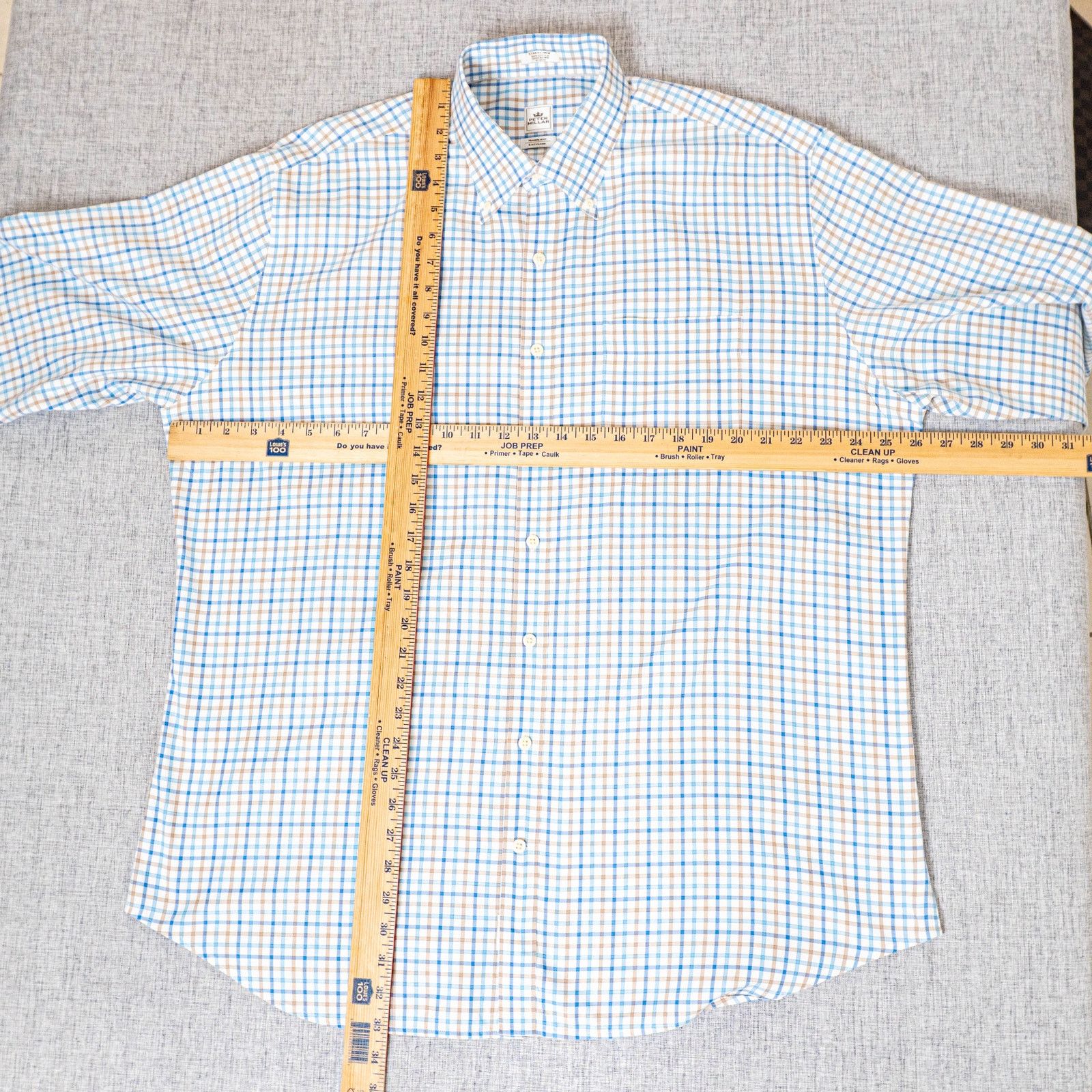 Peter Millar Peter Millar Nanoluxe Easycare Button Down Shirt White blue Size US XL / EU 56 / 4 - 6 Thumbnail