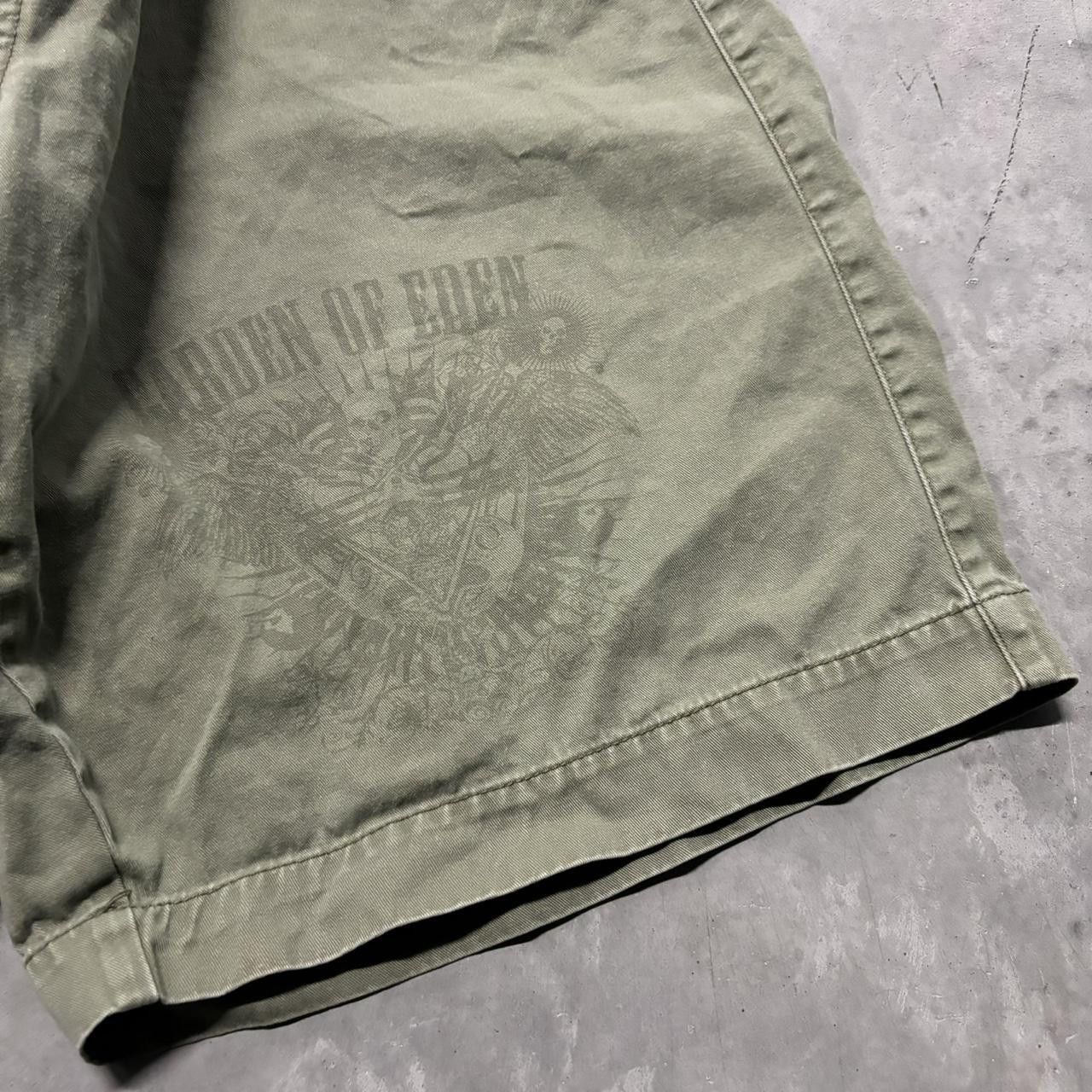 Japanese Brand × Vintage Crazy Vintage Y2K/2000s Baggy Grunge Khaki Skater Style Shorts! Size US 40 / EU 56 - 3 Thumbnail