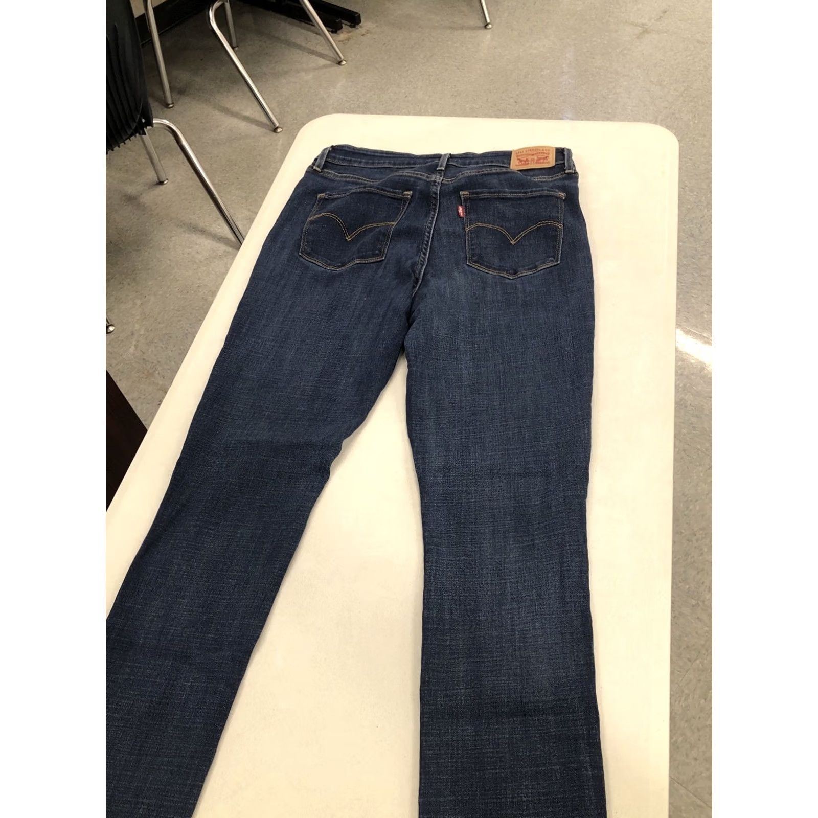 Levi's Levi's 721 High Rise Skinny Jeans Womens 33 Blue Stretch Denim Slim Fit 30x31 Size 33 Color Blue Size 24" / US 00 / IT 34 - 3 Thumbnail