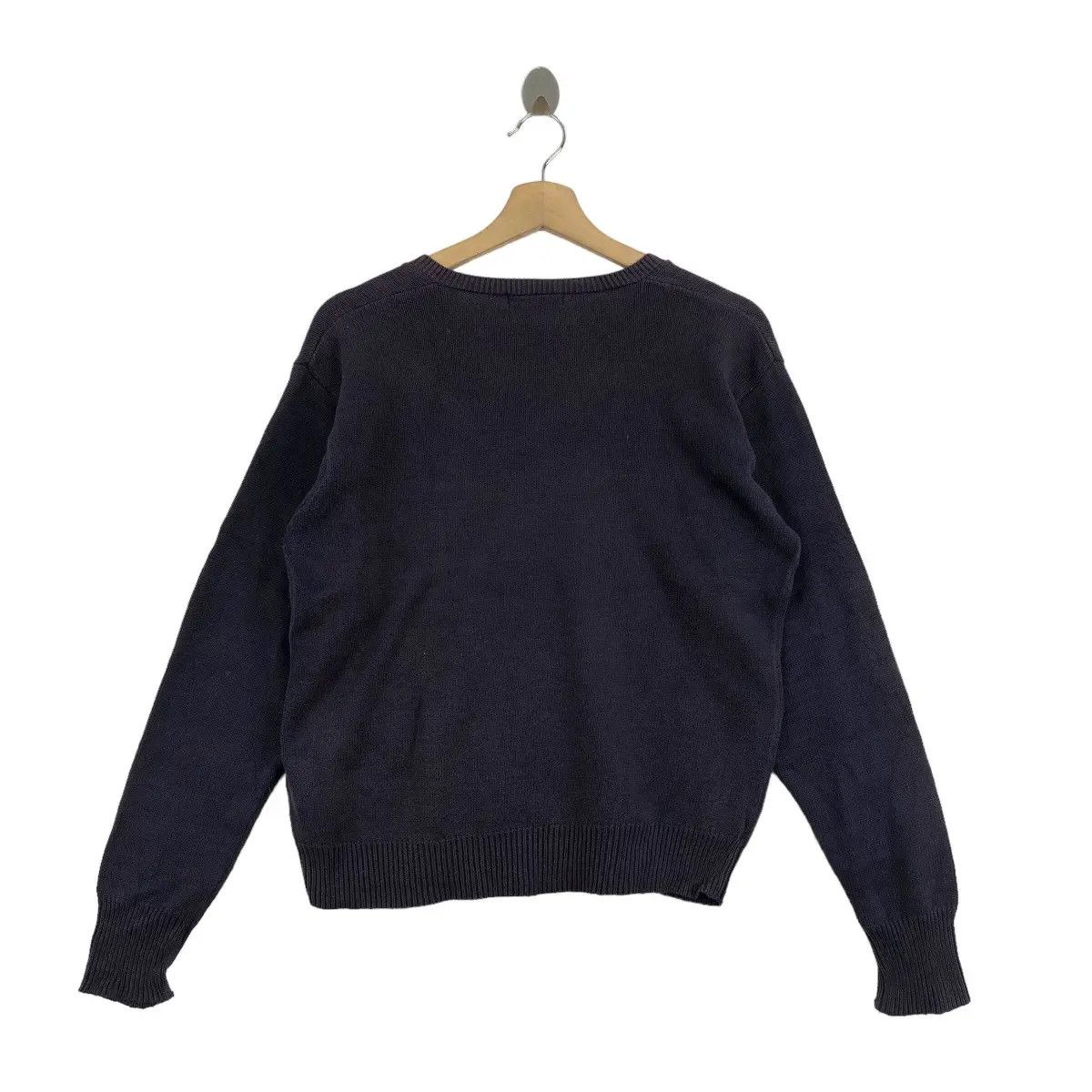 Polo Ralph Lauren Vtg POLO RALPH LAUREN Small Pony V Neck Knitwear Sweatshirt Size L / US 10 / IT 46 - 3 Thumbnail
