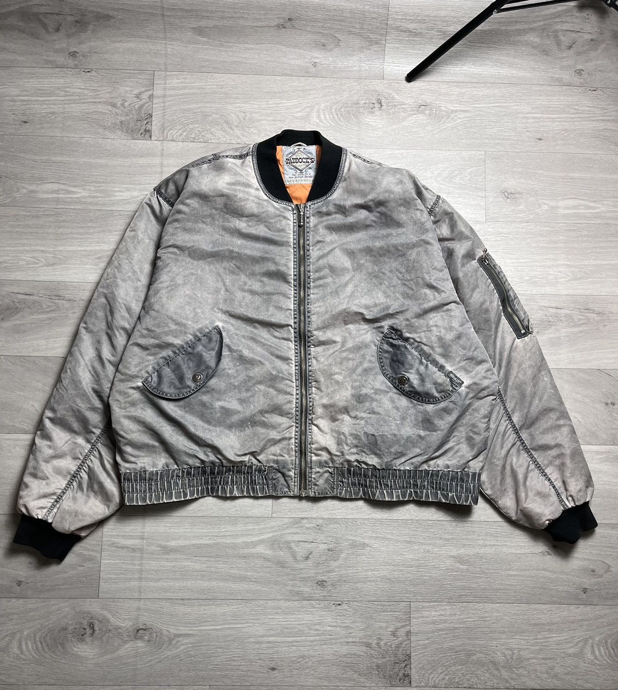 Vintage Vintage Paddocks MA-1 Flying Attacted Airborne Style Bomber Size US XL / EU 56 / 4 - 1 Thumbnail