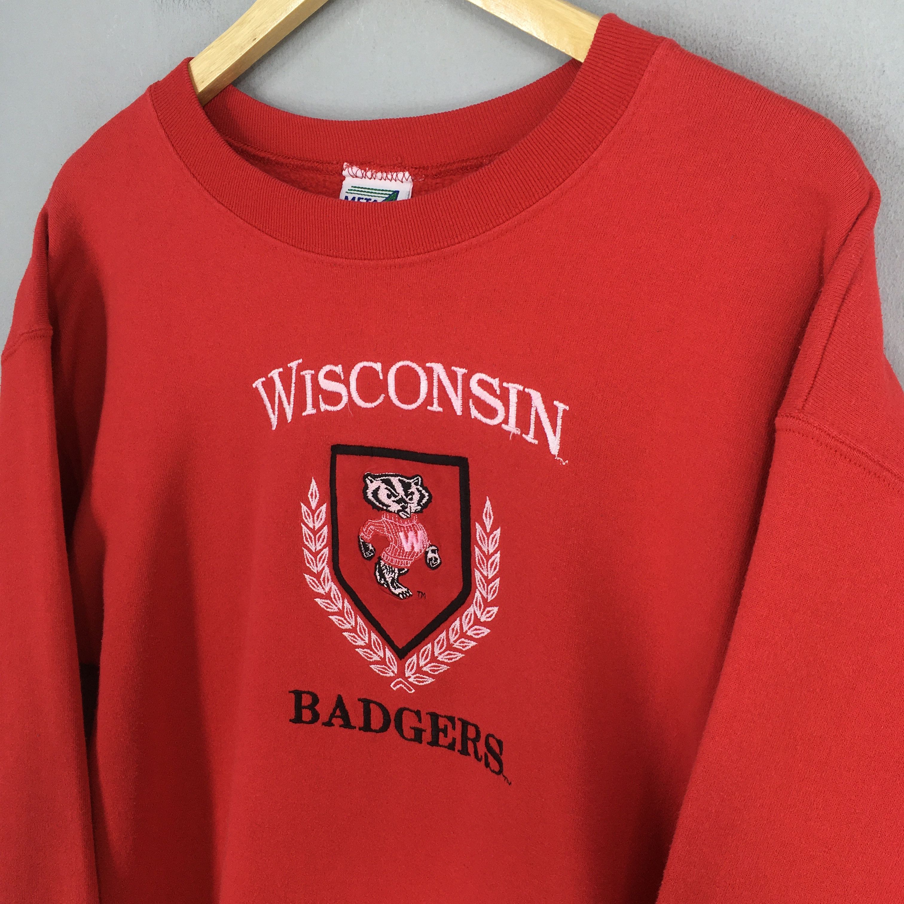 NCAA × Vintage Vintage Wisconsin Badgers Ncaa Sweatshirt Large Size US L / EU 52-54 / 3 - 3 Thumbnail