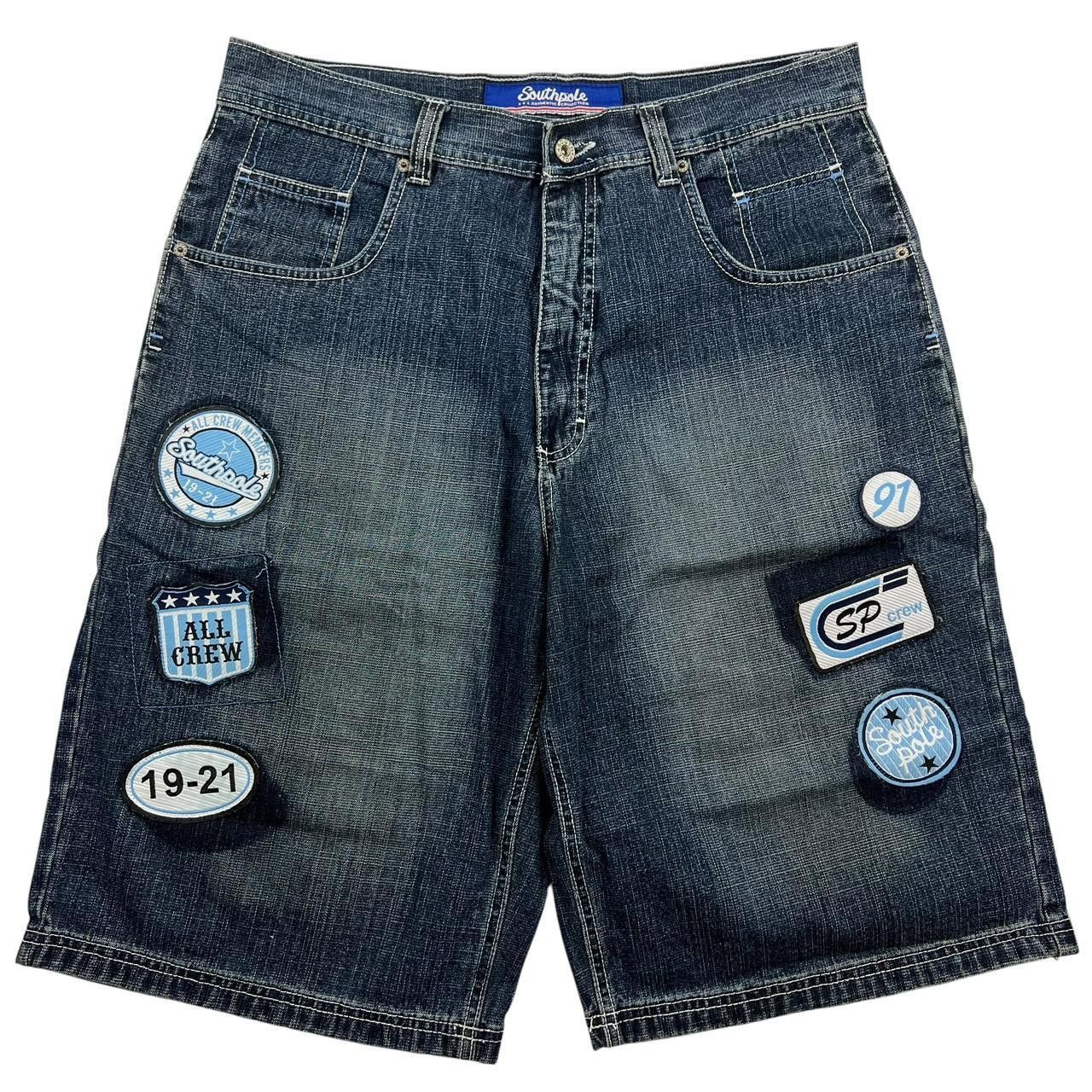 Southpole Vintage Southpole Patch Denim Shorts / Jorts - Waist: 36” Size US 36 / EU 52 - 1 Thumbnail