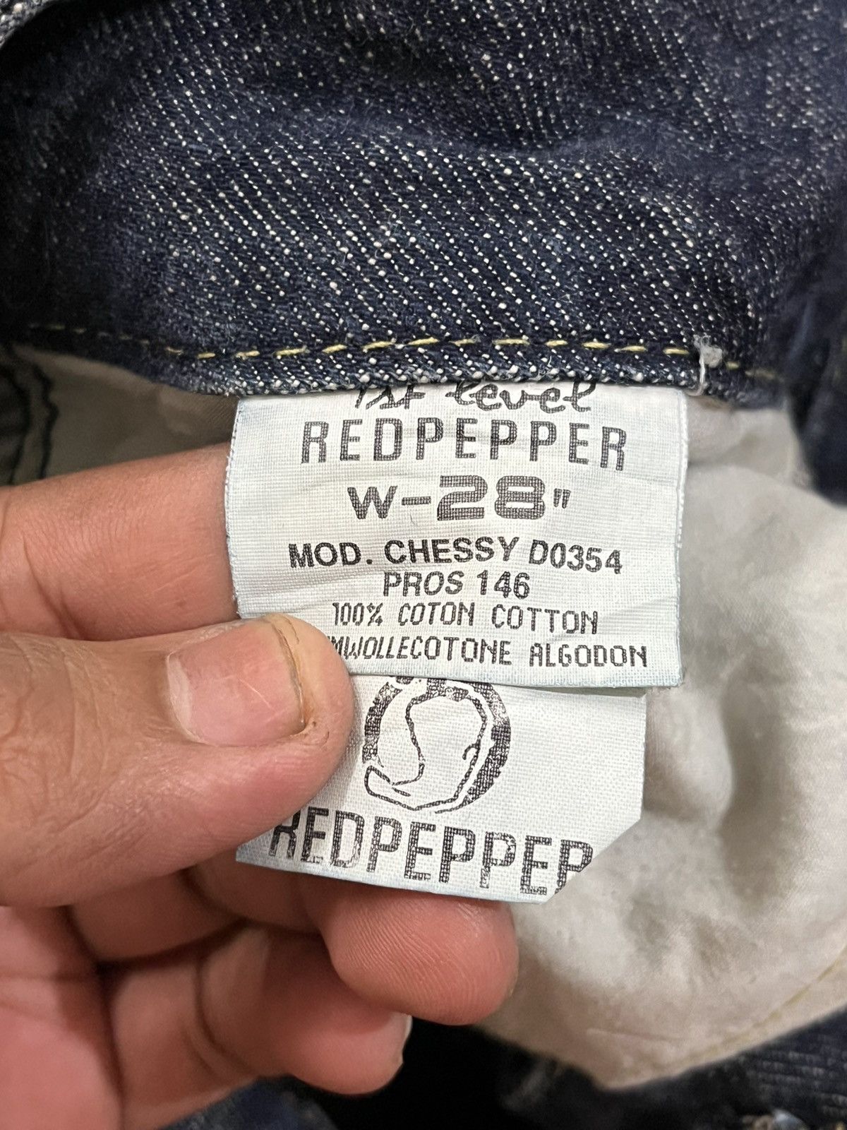 Ed Hardy Vintage Red Pepper Bell Bottom Flare Denim Size US 32 / EU 48 - 13 Thumbnail