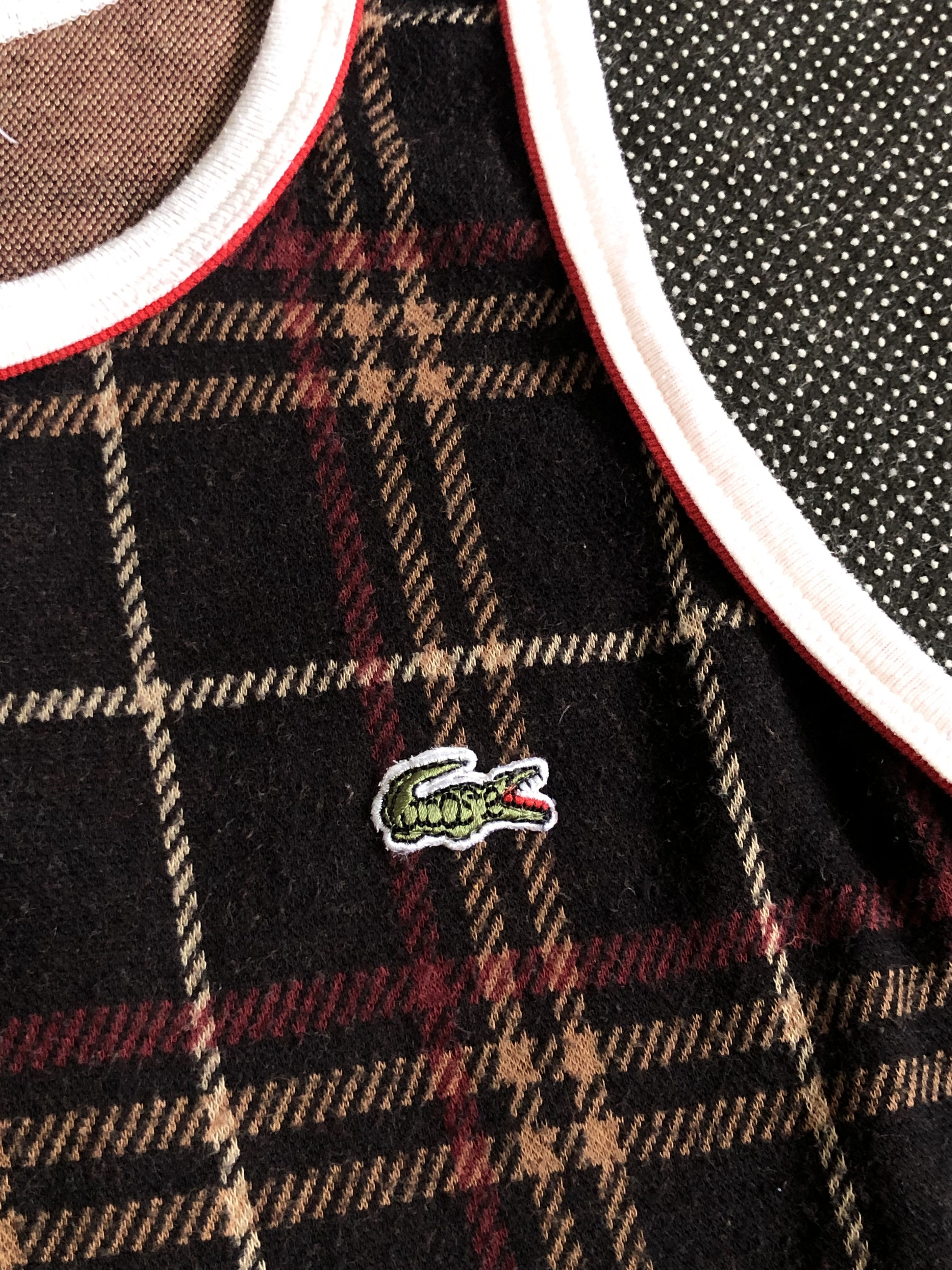 Lacoste × Vintage RARE🔥90’S MADE IN FRANCE CHEMISE LACOSTE TARTAN CHECKS TT Size M / US 6-8 / IT 42-44 - 6 Thumbnail