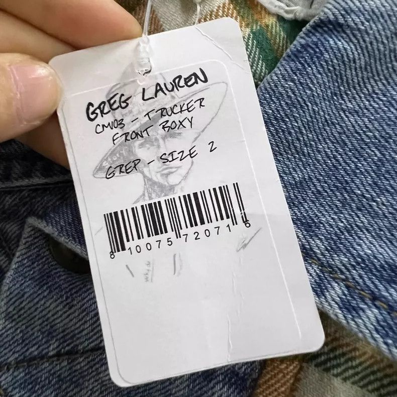 Greg Lauren greg lauren size 2 Green plaid patchwork shirt 2506-Nextarr Size US M / EU 48-50 / 2 - 3 Thumbnail