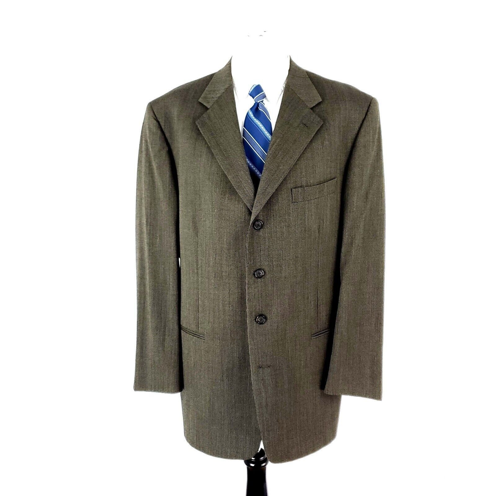 Givenchy Monsieur Givenchy Worsted Wool 4 Button Sport Coat 46L Brown Size 46L - 3 Thumbnail