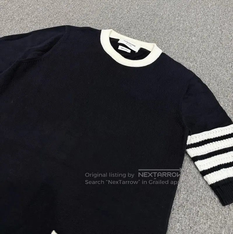 Thom Browne Thom Browne Black Cotton Dress with Stripes . Size S / US 4 / IT 40 - 3 Thumbnail
