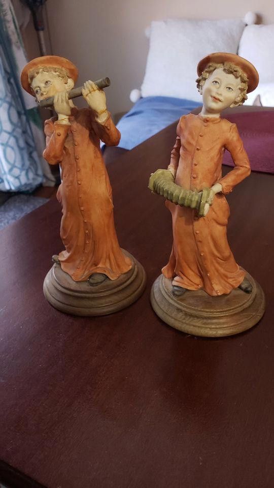 Designer Wooden Carved Boys Playing Flute and Playing Music Box 2pack Size ONE SIZE - 3 Thumbnail