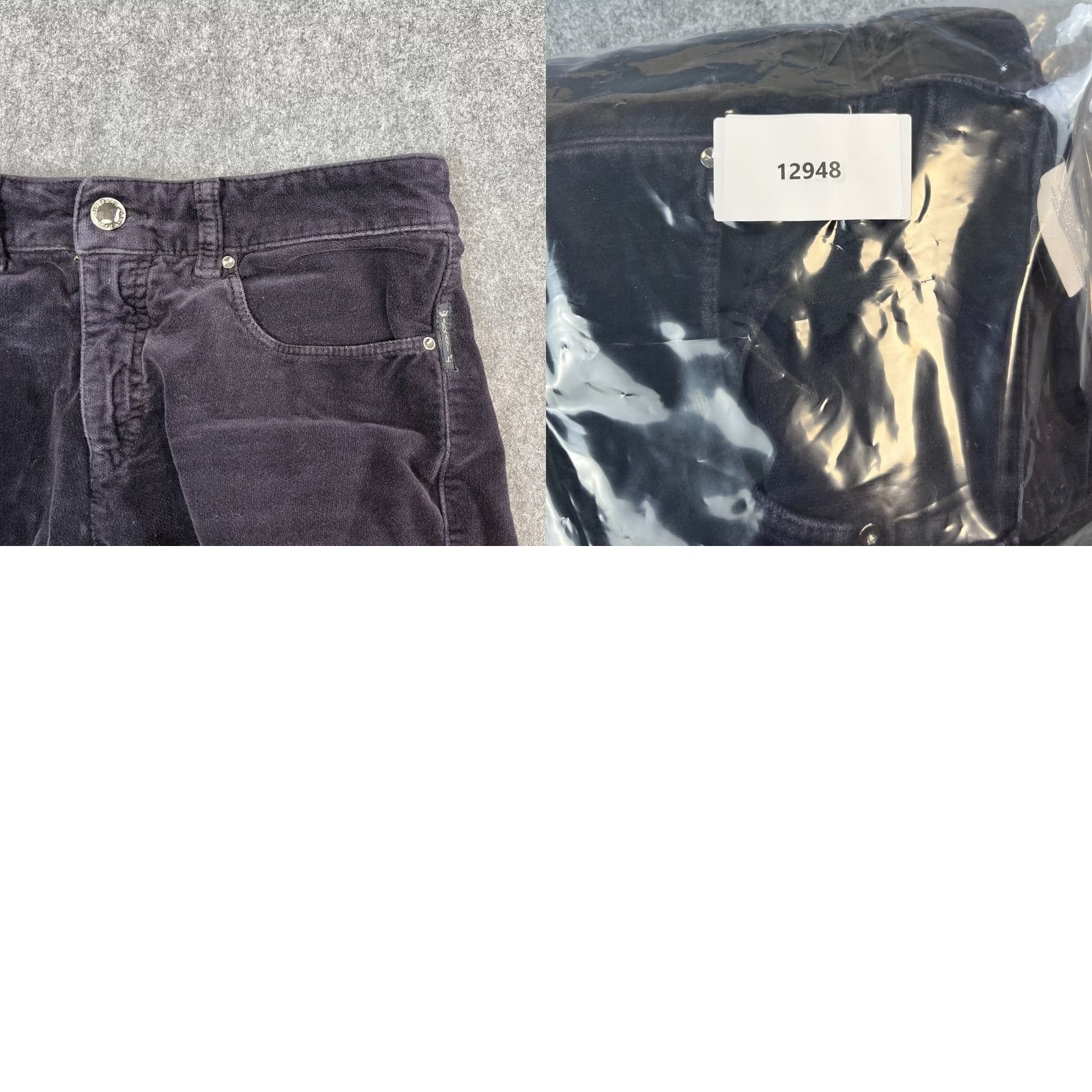 Vintage Armani Jeans Slim Fit Moleskin Jeans 28 28 UK 10 Dark Purple Low Rise 5-Pocket Womens Boys? Size 32" / US 10 / IT 46 - 9 Thumbnail