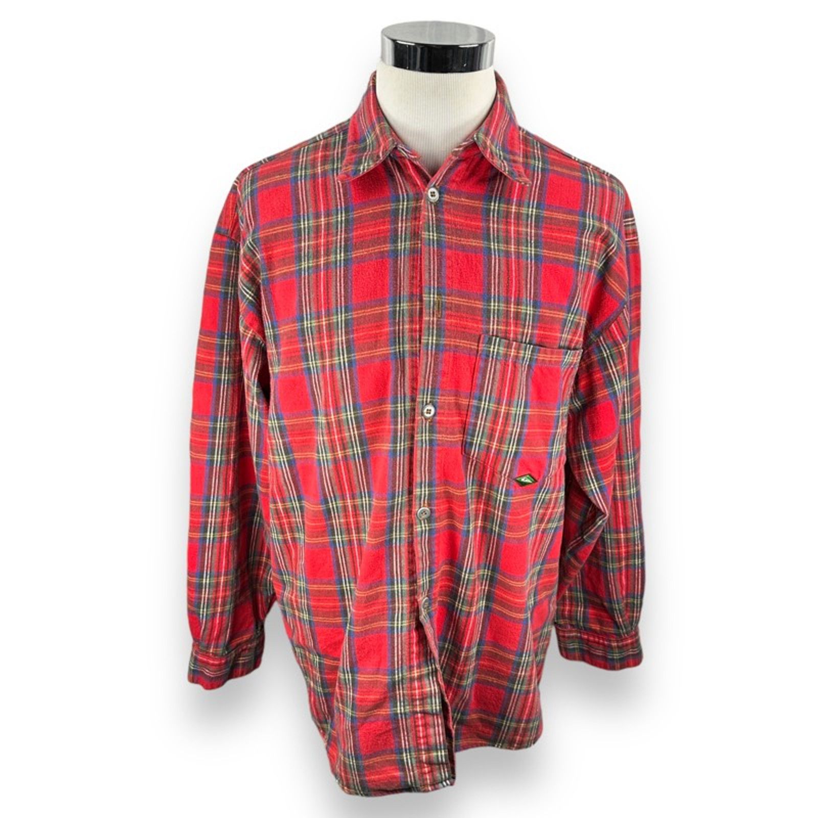 Quiksilver Vintage Quiksilver Flannel Shirt M Button Up Red Plaid USA Size US M / EU 48-50 / 2 - 1 Thumbnail