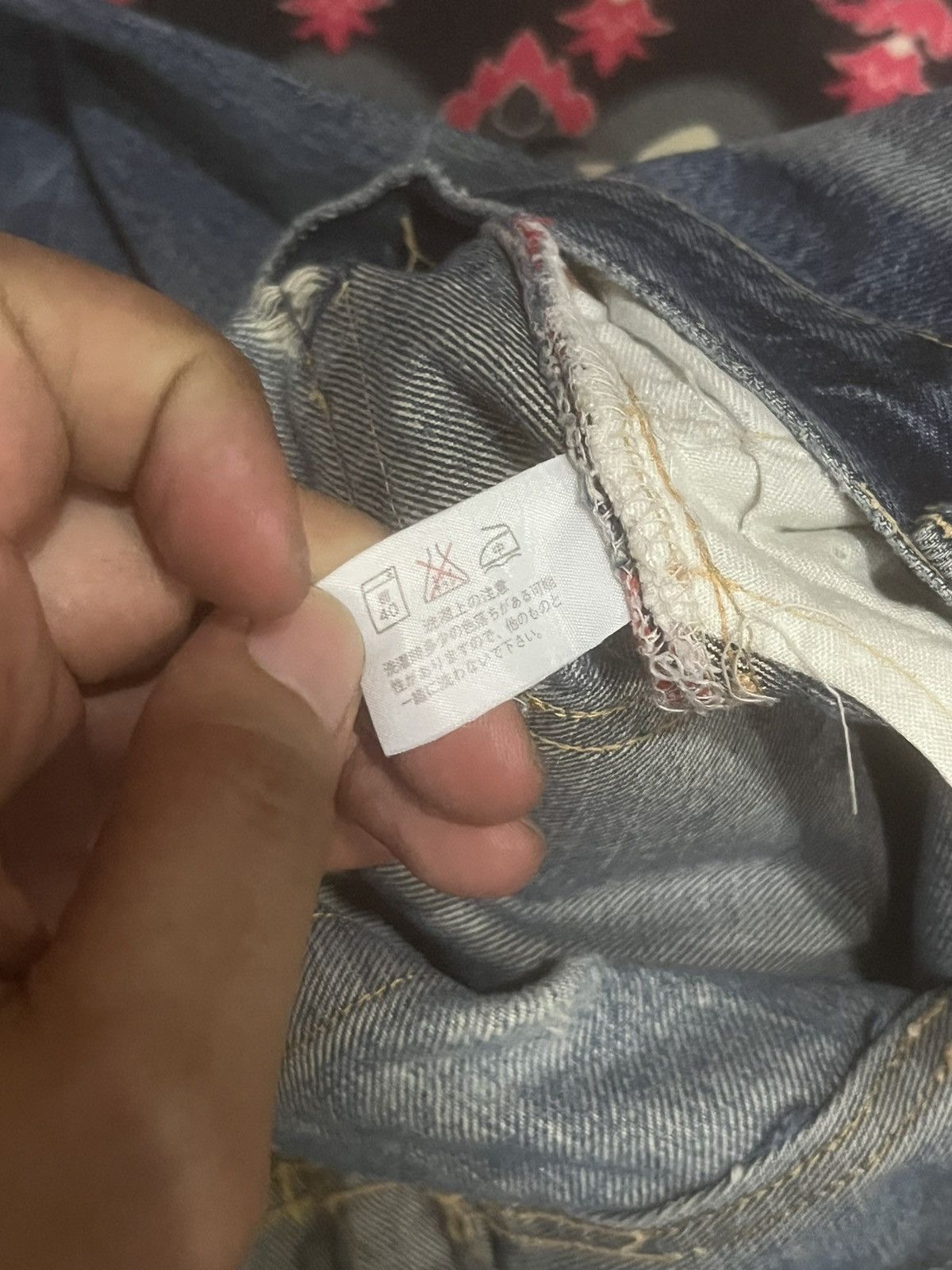 Okura Japan Okura 5 Blue Faded Washed Distressed Selvedge Jeans Size US 31 - 23 Thumbnail
