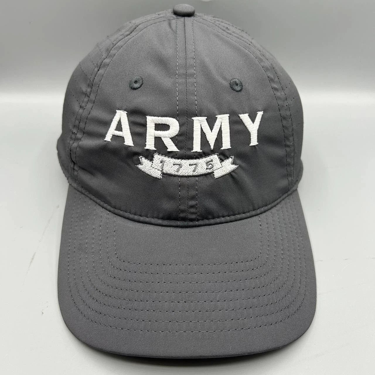 The Game Army Hat Men Gray Embroidered The Game Strap Back Cap New Size ONE SIZE - 1 Thumbnail