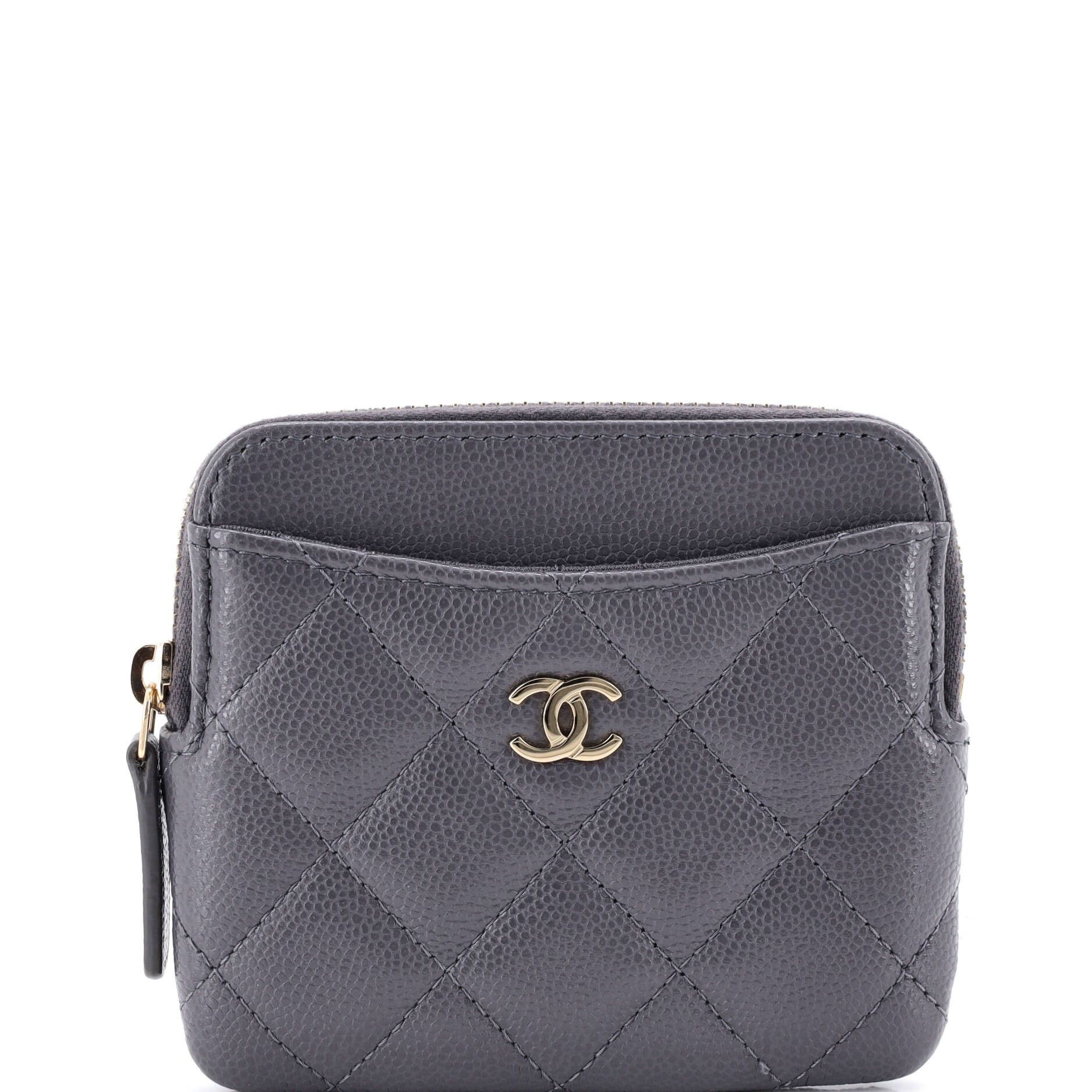 Chanel Square Zip Around Card Holder Wallet Size ONE SIZE - 1 Thumbnail