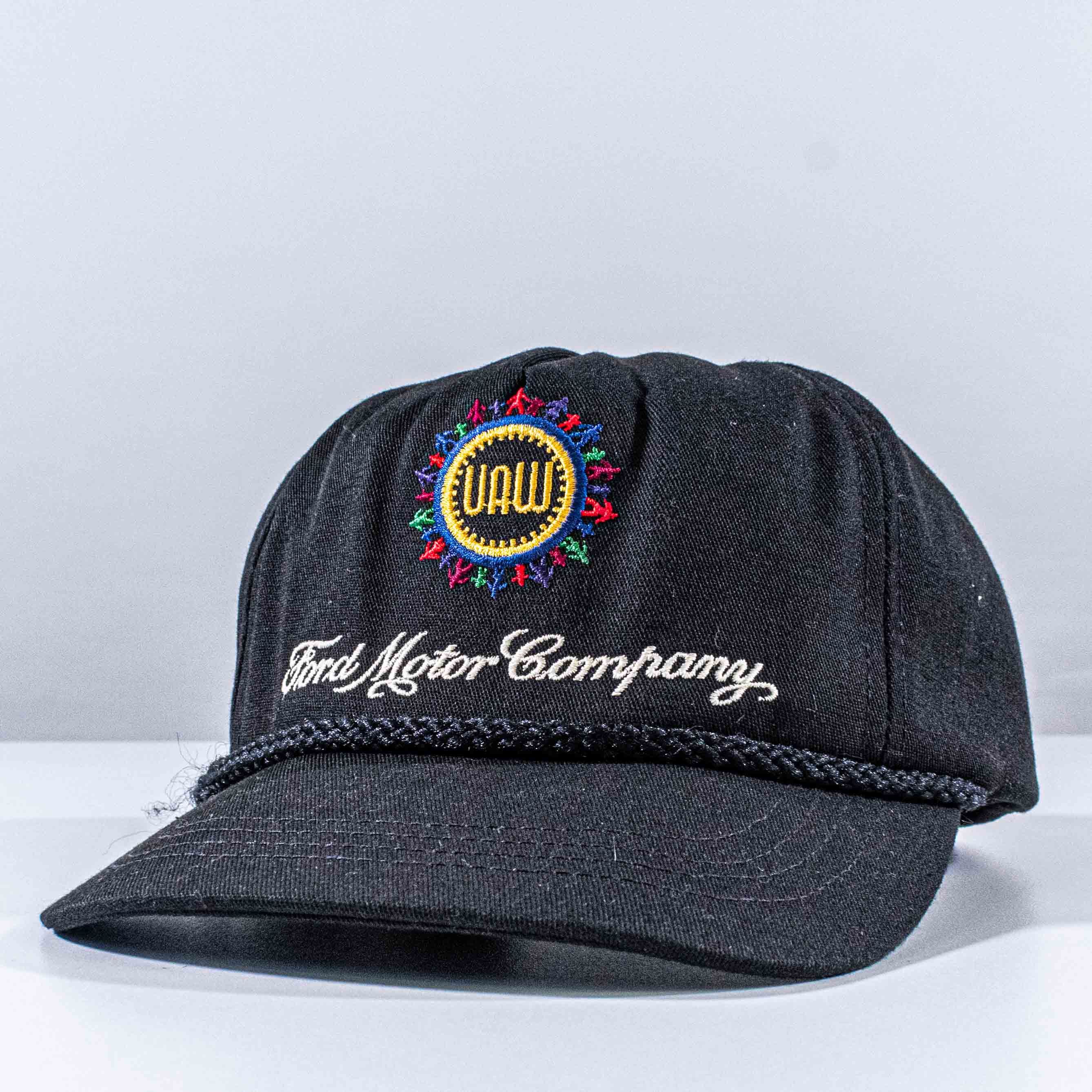 Vintage 90s Ford Motor Company Rope Hat United Auto Workers Snapback Size ONE SIZE - 1 Thumbnail