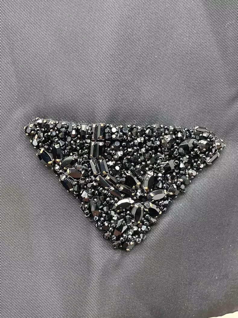 Prada Prada Black crystal triangle short skirt 2504-Nextarrow Size 26" / US 2 / IT 38 - 6 Thumbnail