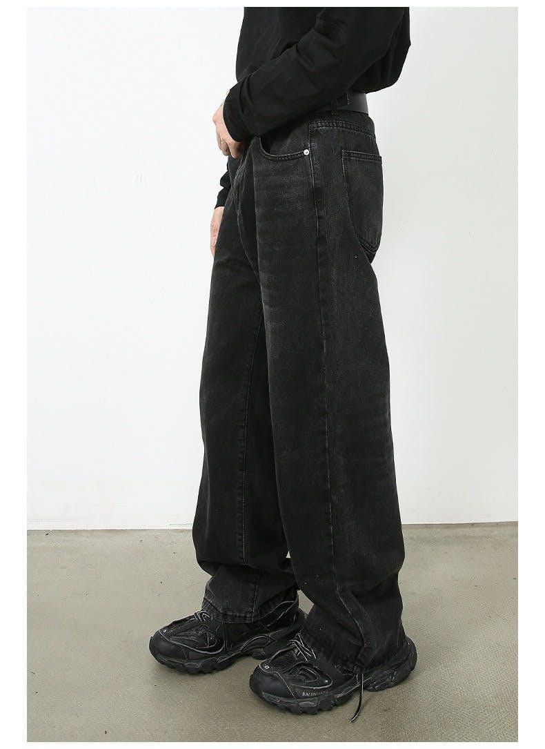 Black Jeans Men Streetwear 2026.Streetwear Black Baggy Denim Jeans | Grailed