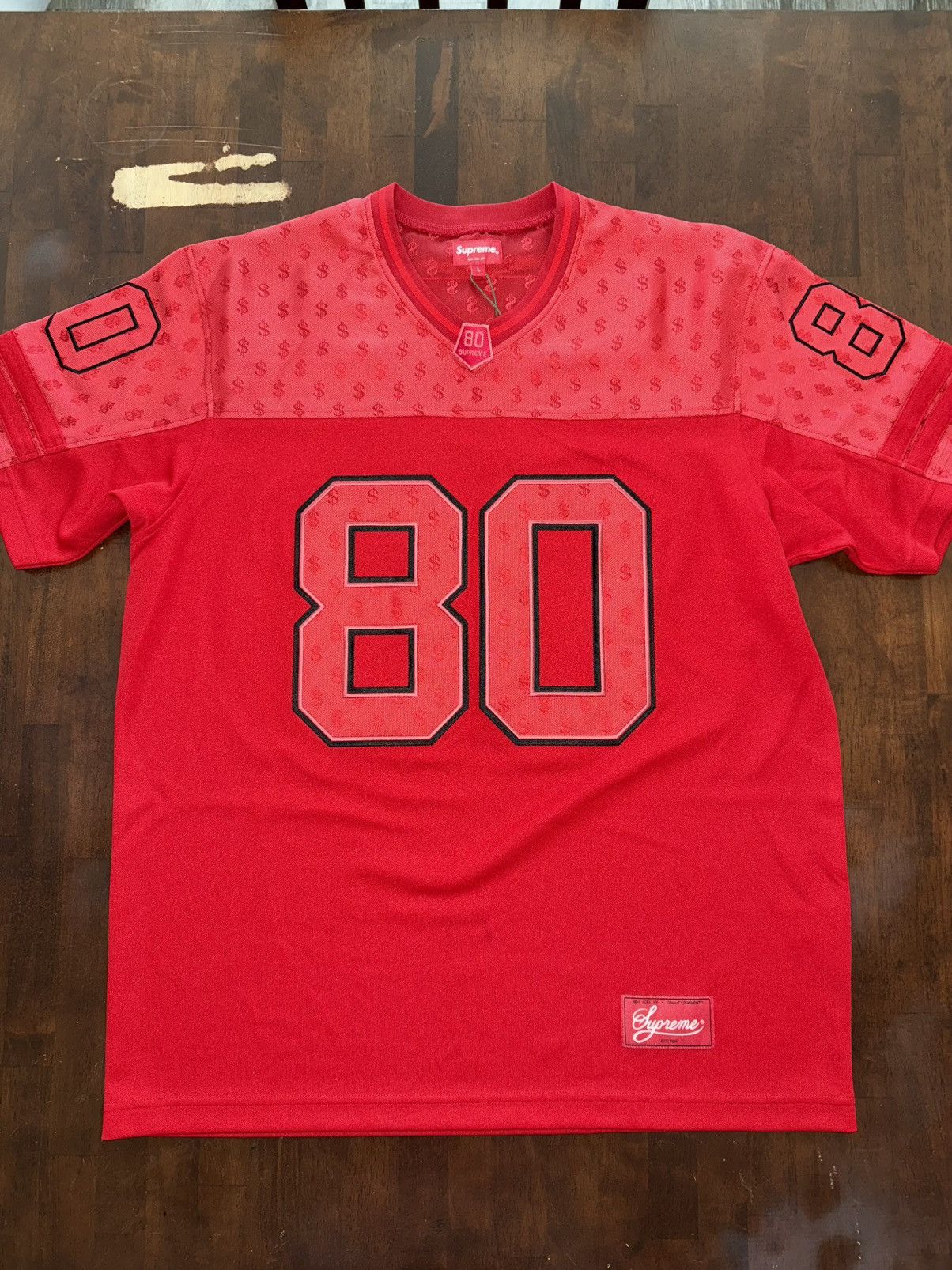 【Supreme】-Monogram Football Jersey Supreme Monogram Football Jersey Dark Green Men's - SS18 - US