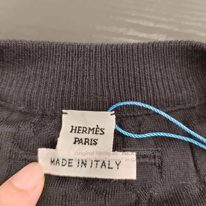 Hermes Hermes Black Pig Nose Button Full Print Cashmere and Silk Size XS / US 0-2 / IT 36-38 - 3 Thumbnail