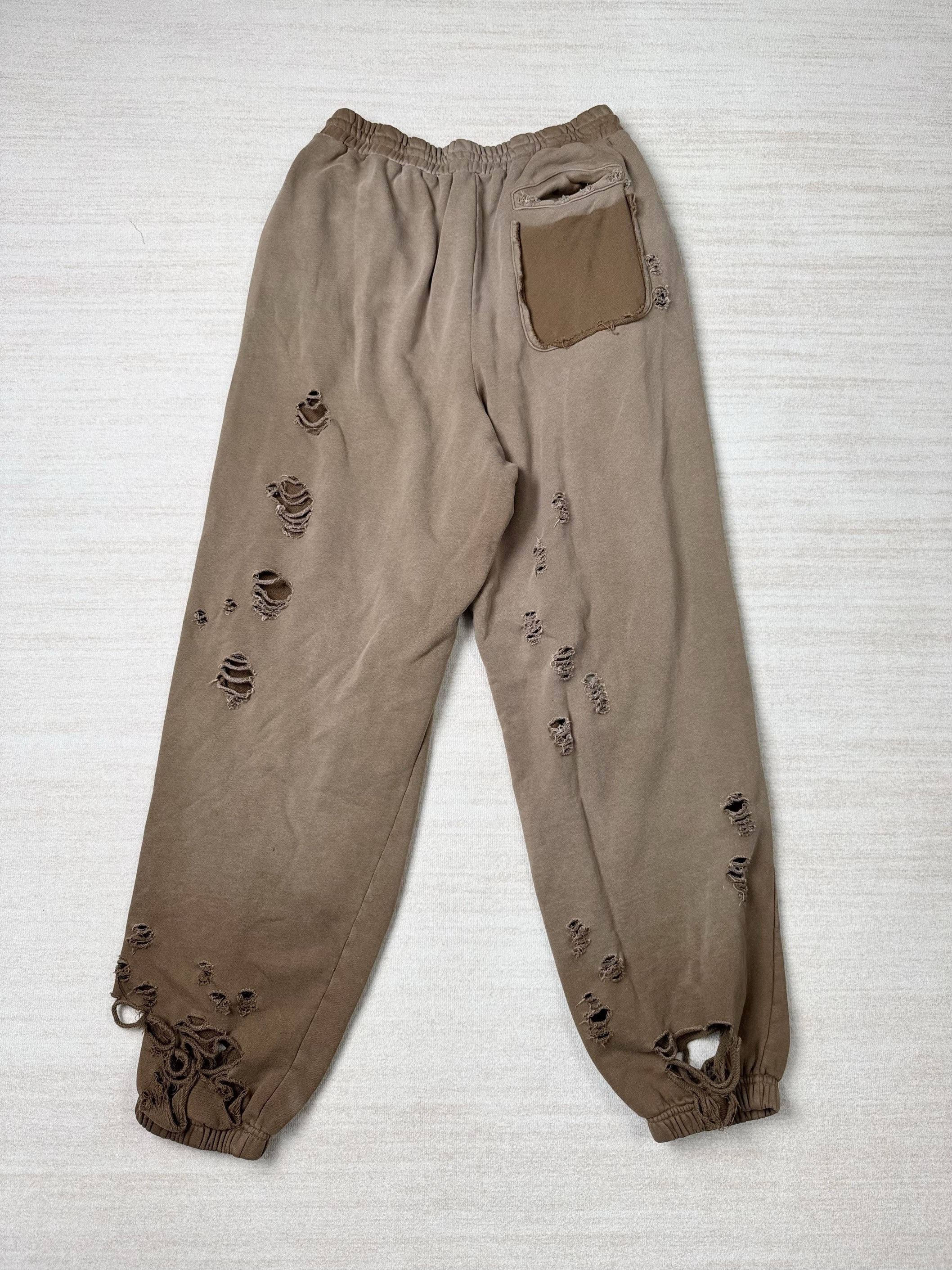 Japanese Brand Heavy Distressed Sun-fade Zip-up Sweatpants Size US 32 / EU 48 - 5 Thumbnail