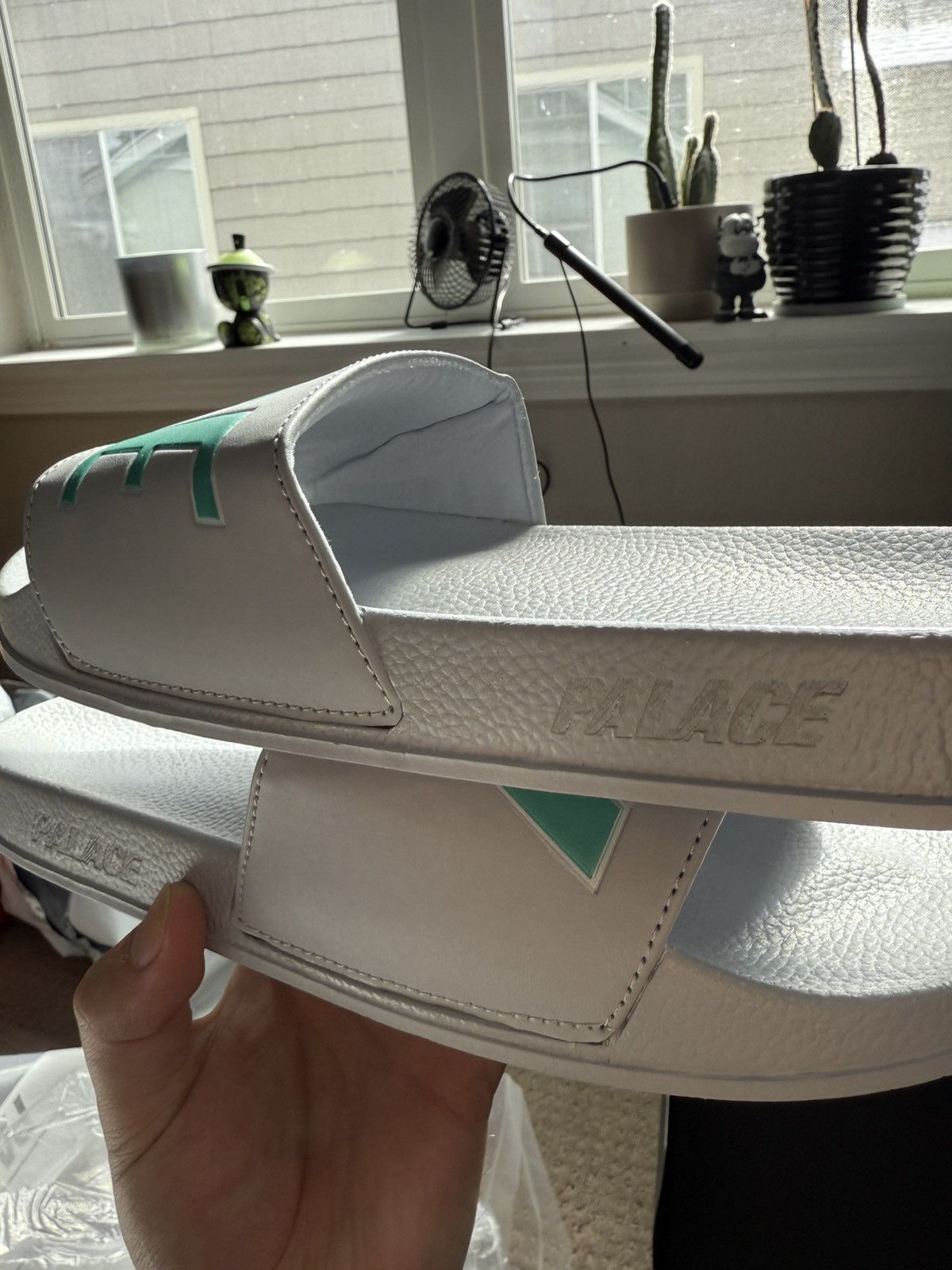 Palace PALACE slides Grey Size US 11 / EU 44 - 3 Thumbnail
