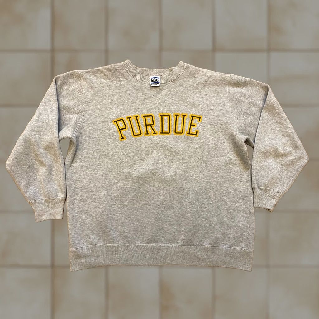 Vintage VINTAGE LEGENDS Purdue Boilermakers Sweatshirt Gray Sz L Mens Crew Neck Long Sleeve Logo Embroidered 90s University College USA Retro Size US L / EU 52-54 / 3 - 1 Thumbnail
