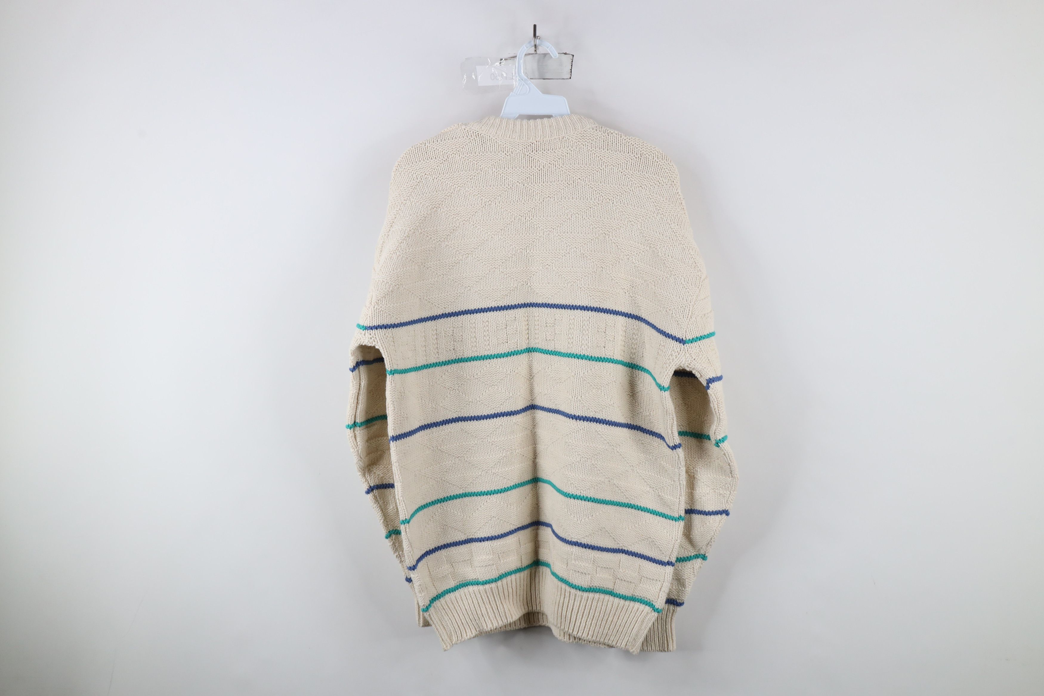 Vintage Vintage 90s Streetwear Chunky Geometric Knit Sweater USA Size US M / EU 48-50 / 2 - 7 Thumbnail