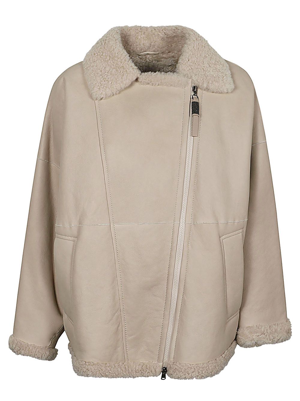 Brunello Cucinelli LEATHER JACKET Size S / US 4 / IT 40 - 1 Thumbnail