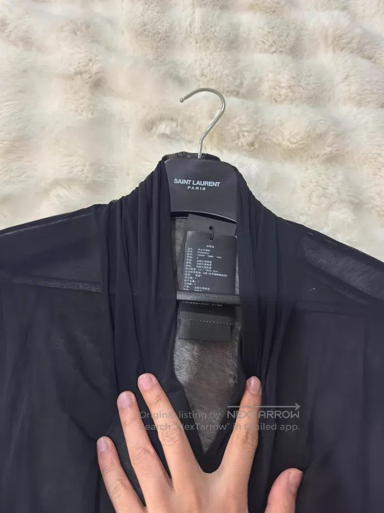 Saint Laurent Paris Saint Laurent Paris Crinkle Deep V Thin Mesh Underwear Shi Size US S / EU 44-46 / 1 - 5 Thumbnail