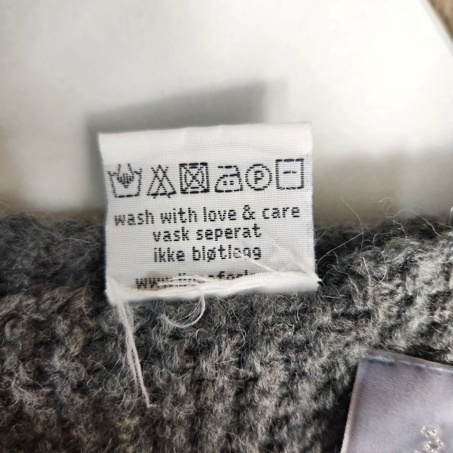 Vintage Line of Oslo Wool Alpaca Blend Gray Knit Scarf-12x74" NWT Size ONE SIZE - 6 Thumbnail