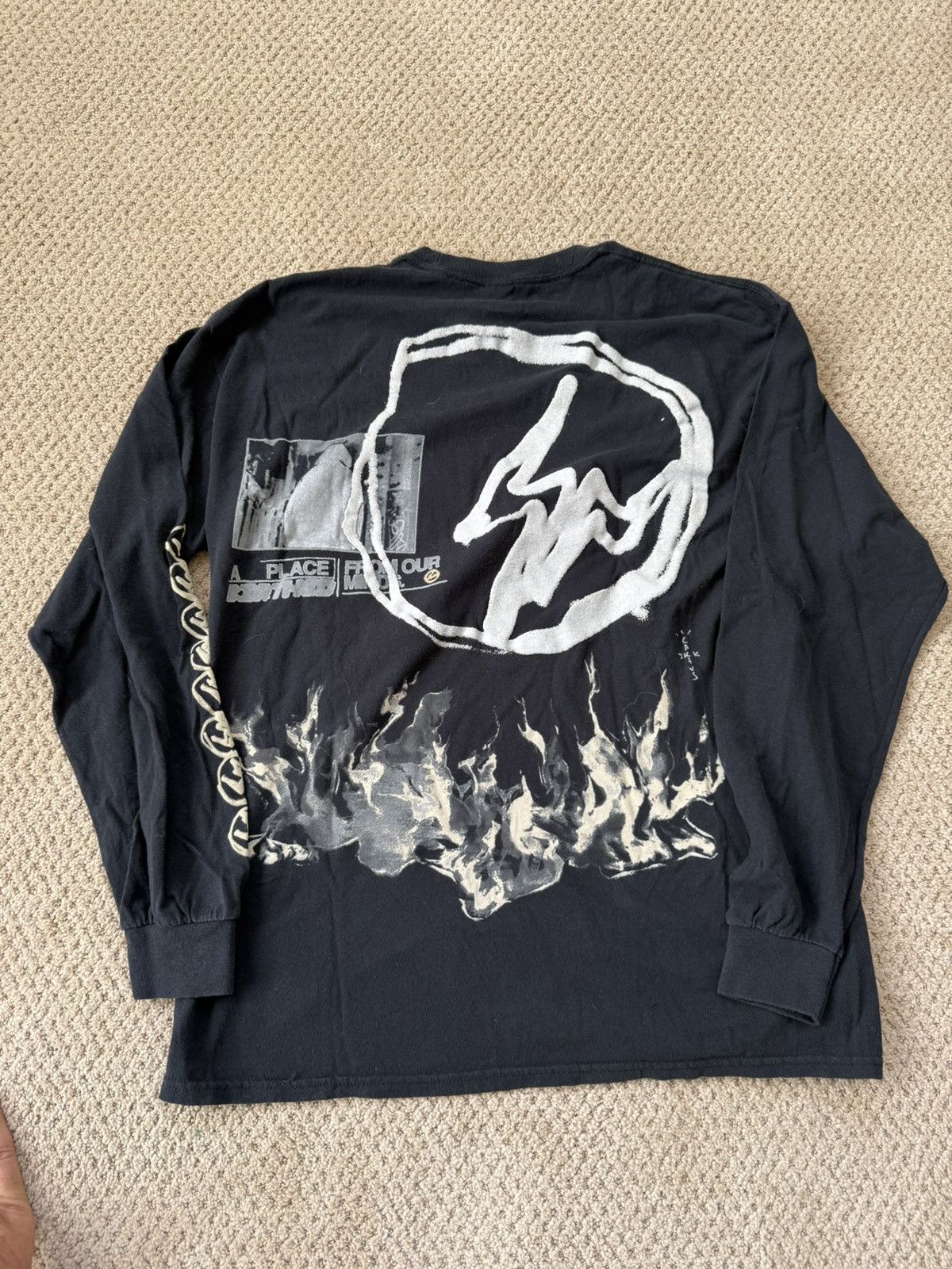 Travis Scott 🔥❤️🔥❤️ CACTUS FRAGMENT WASHED LONG SLEEVE SHIRT Size US XL / EU 56 / 4 - 2 Thumbnail