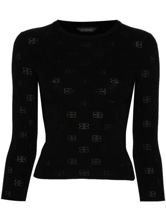 Balenciaga BALENCIAGA Women Sweater 793613 T52151000 Black Size S / US 4 / IT 40 - 1 Thumbnail