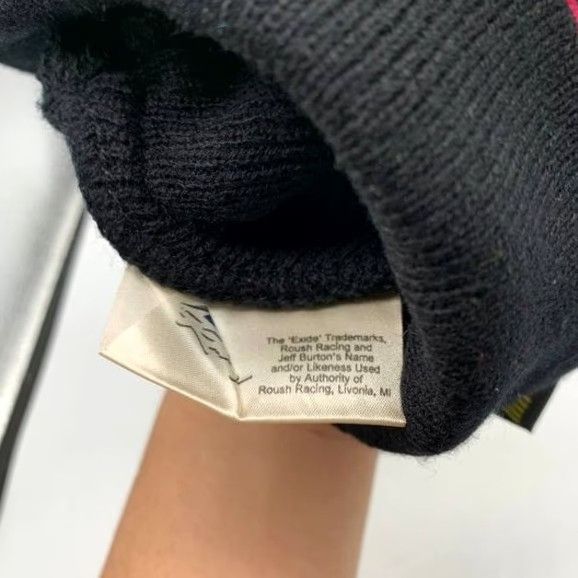Burton VINTAGE Drew Pearson Beanie Cap Men's Knit Black Solid Classic One Size Hats Mens Cap Beanie Nascar Jeff Burton #99 Racing Size ONE SIZE - 4 Thumbnail