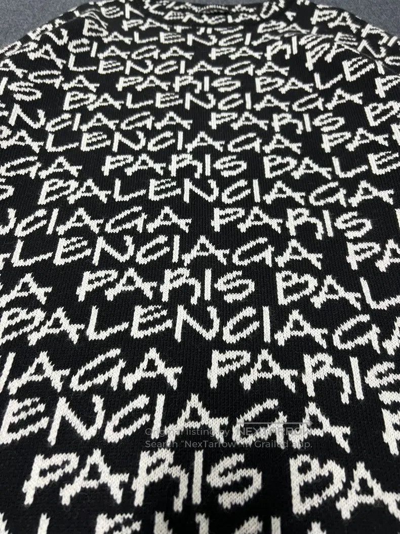 Balenciaga Balenciaga Letter Print Round Neck Sweater Size US S / EU 44-46 / 1 - 3 Thumbnail