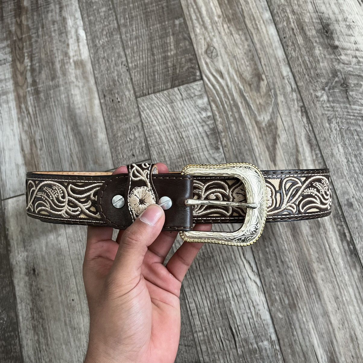 Y2K embroidered cowboy belt