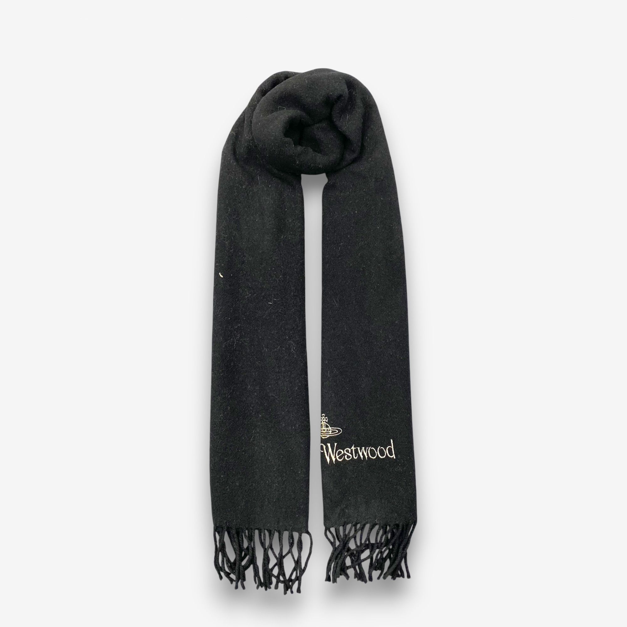 Japanese Brand Vintage Vivienne Westwood Scarf Orbs Muffler Wool Scarves Size ONE SIZE - 1 Thumbnail