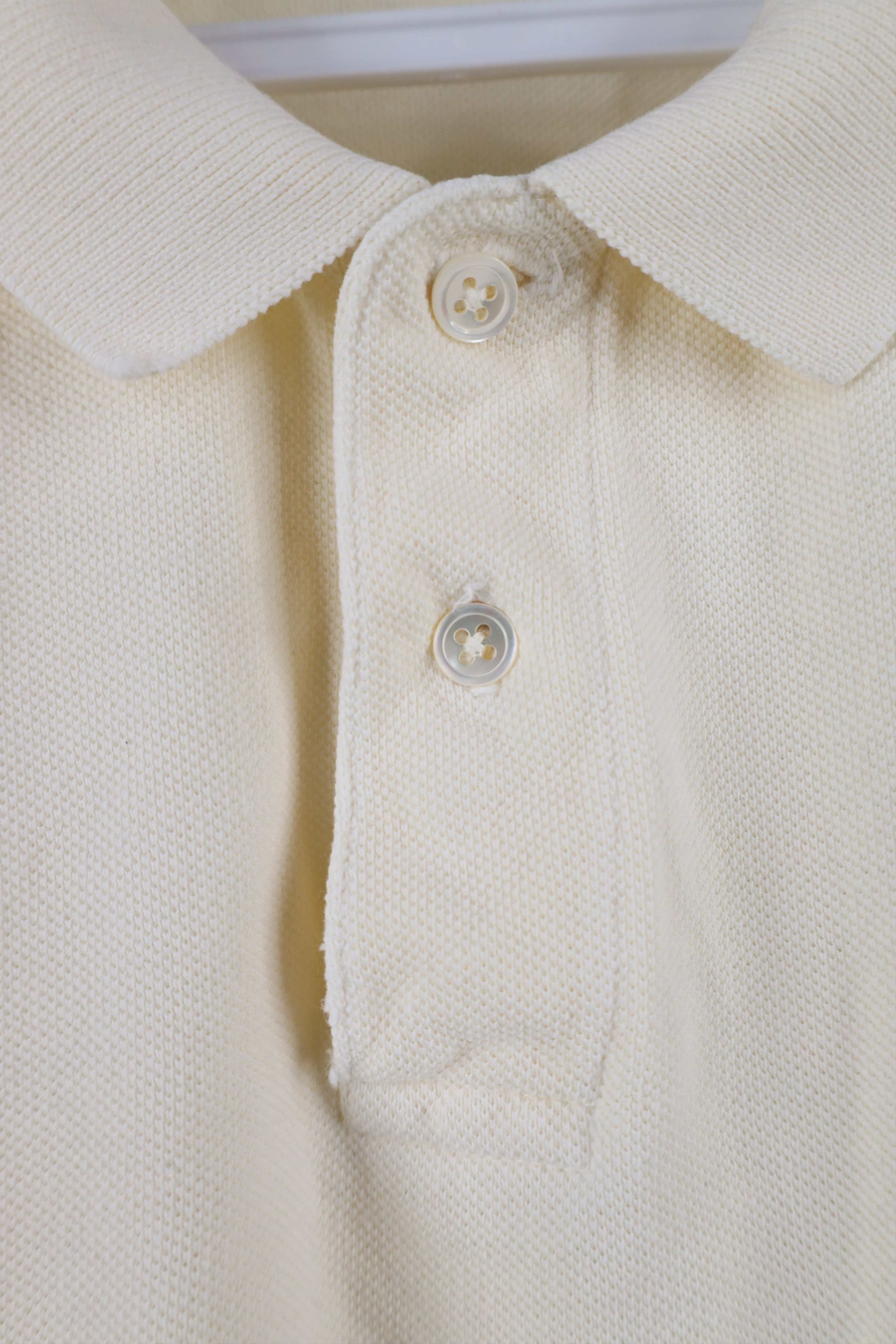 Banana Republic × Vintage Vintage 80s 90s Banana Republic Safari Polo Shirt Cream Size US L / EU 52-54 / 3 - 4 Thumbnail