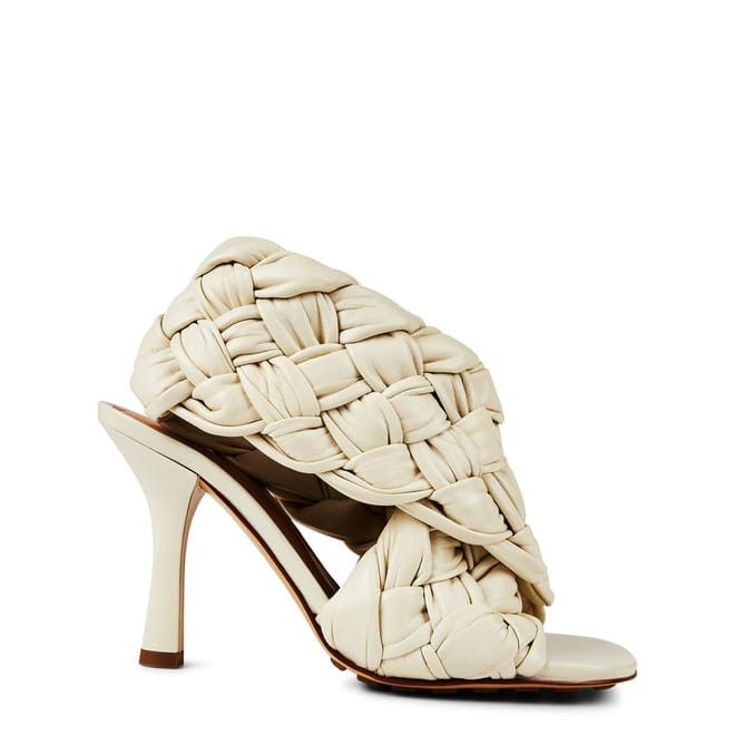 Bottega Veneta Sling Back Stiletto Heel Mules in Brown