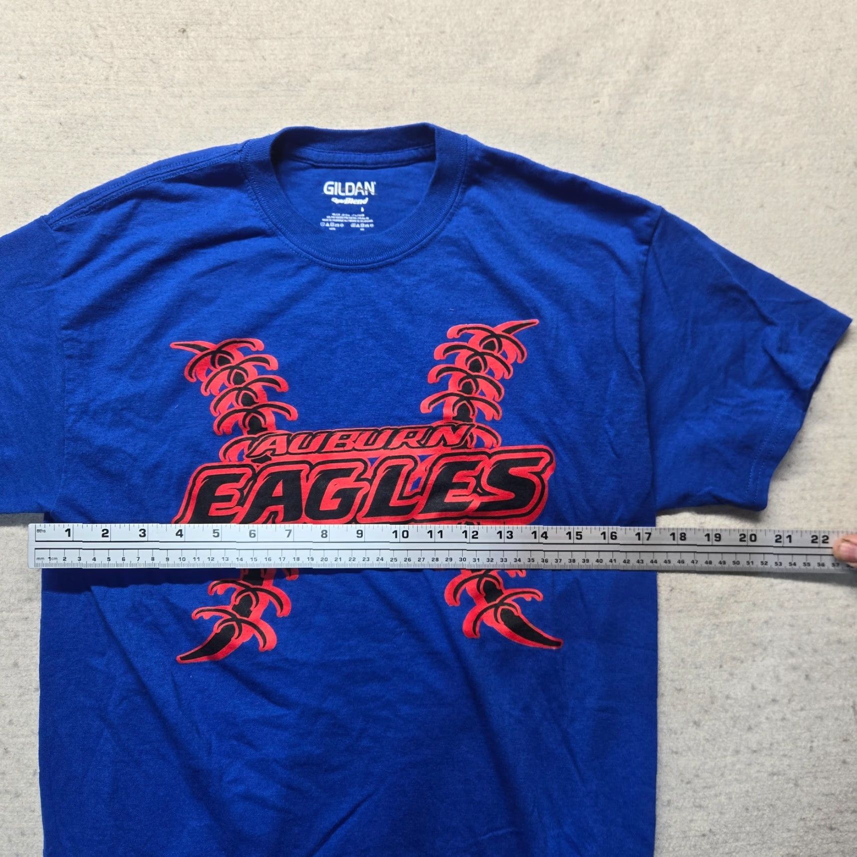 Vintage Auburn Eagles School VA Blue Shirt Unbranded Adults XL Crew Neck Long Sleeve Logo Canvas T-Shirt Small Christmas Decade? Size US XL / EU 56 / 4 - 4 Thumbnail
