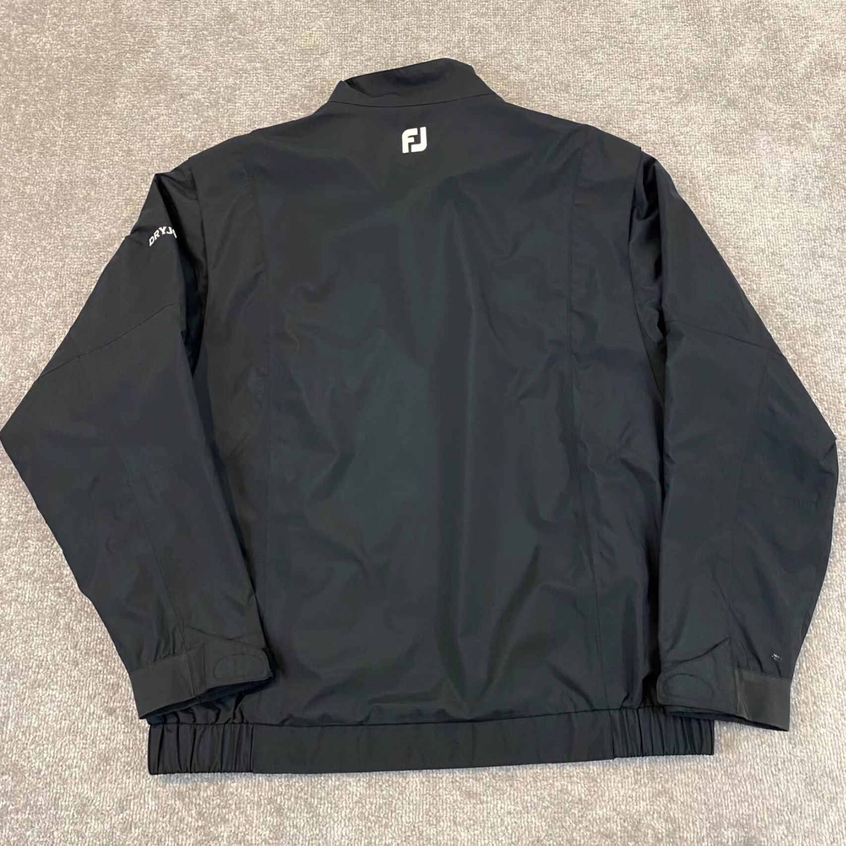Footjoy FootJoy DryJoys Jacket Mens Medium Large Black Rain Coat Water Resistant Golf Size US M / EU 48-50 / 2 - 2 Thumbnail