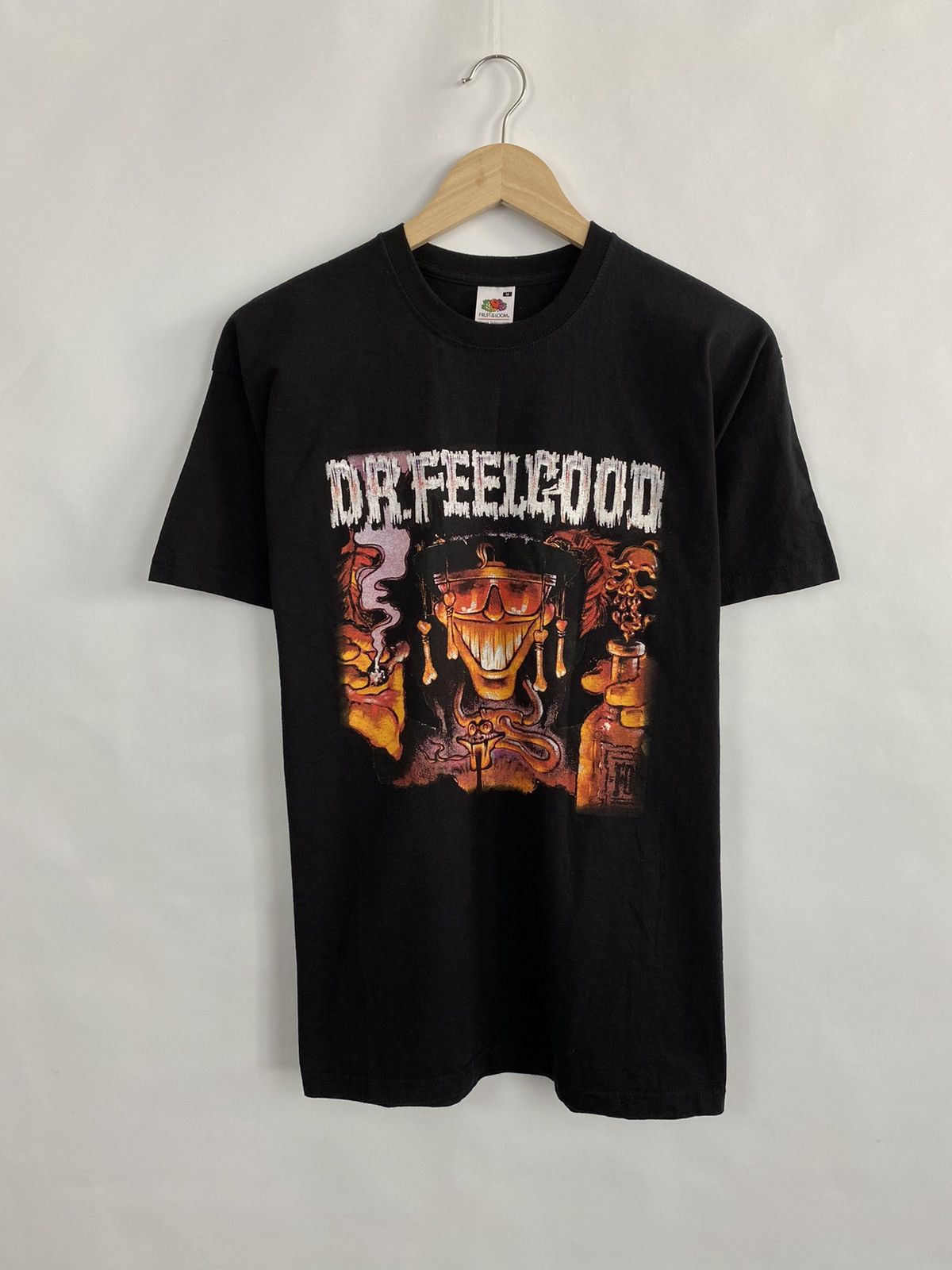 Fruit Of The Loom Vintage 90s Dr. Feelgood Motley Crue Rock Band Rare t-shirt Size US M / EU 48-50 / 2 - 2 Thumbnail