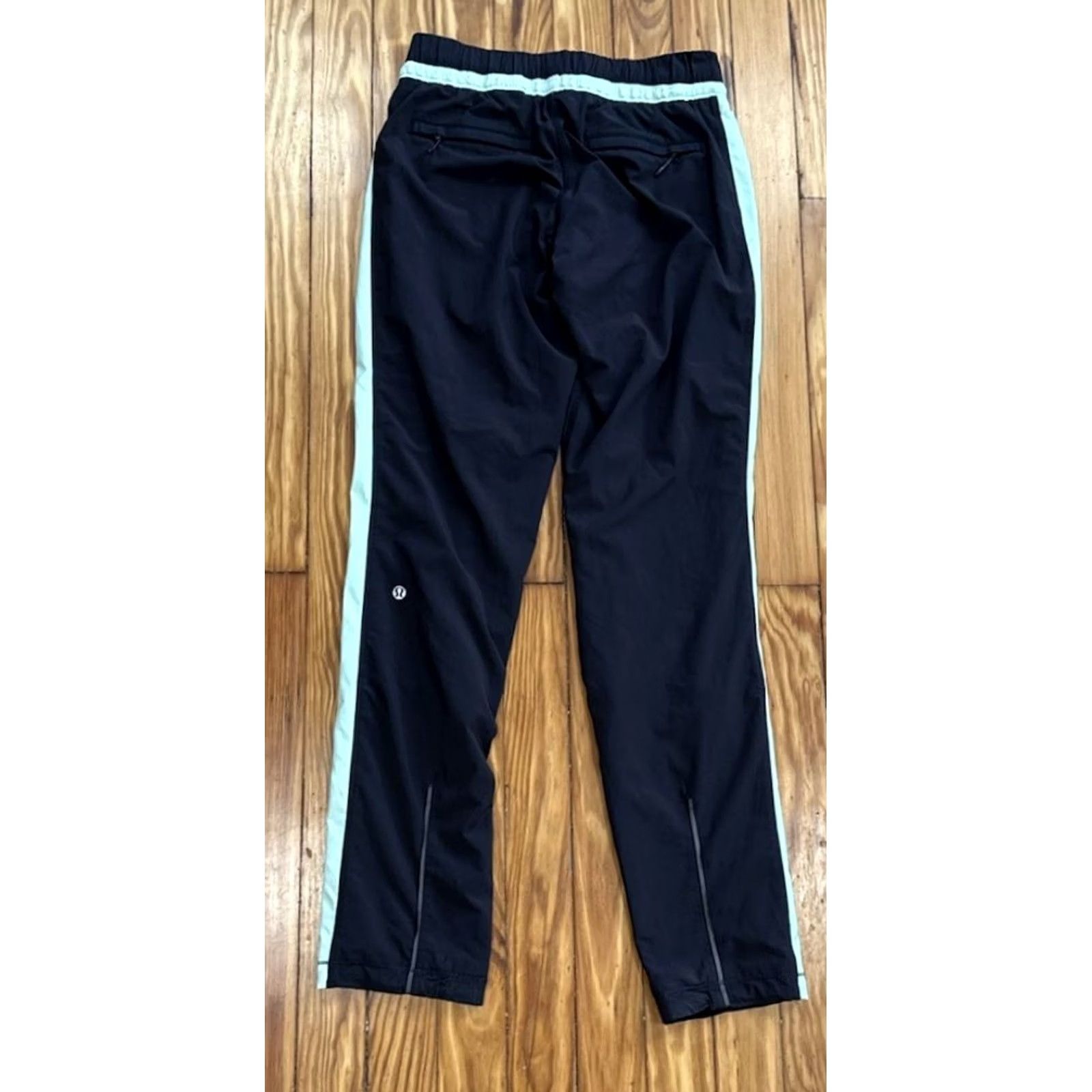 Lululemon Lululemon Track Pants Womens 4 Black Mint Green Slim Fit Lined Swift Run Bandit Size 27" / US 4 / IT 40 - 2 Thumbnail