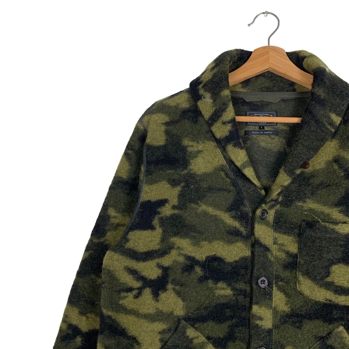 Beams Plus BEAMS Green Camo Fleece Cardigan Jacket #0039-C3 Size US L / EU 52-54 / 3 - 7 Thumbnail
