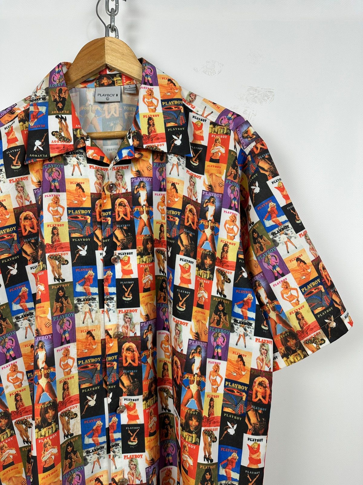 Playboy Vintage Playboy Magazine Cover All Over Print Button Shirt Size US L / EU 52-54 / 3 - 6 Thumbnail