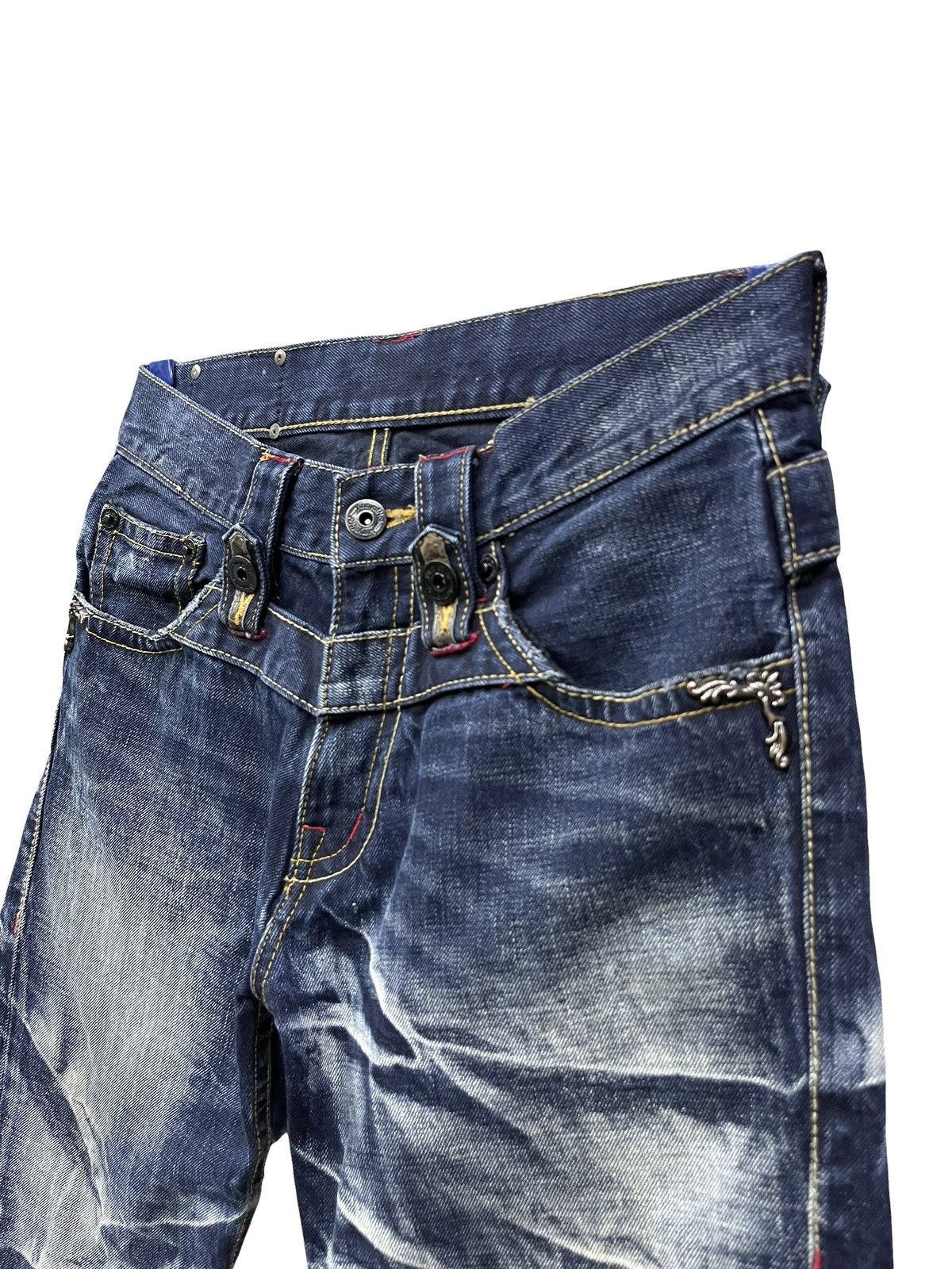 Army Of Me FYE🔥VINTAGE Army Of No! Double Waist Jeans Tornado Mart Era Size US 30 / EU 46 - 3 Thumbnail