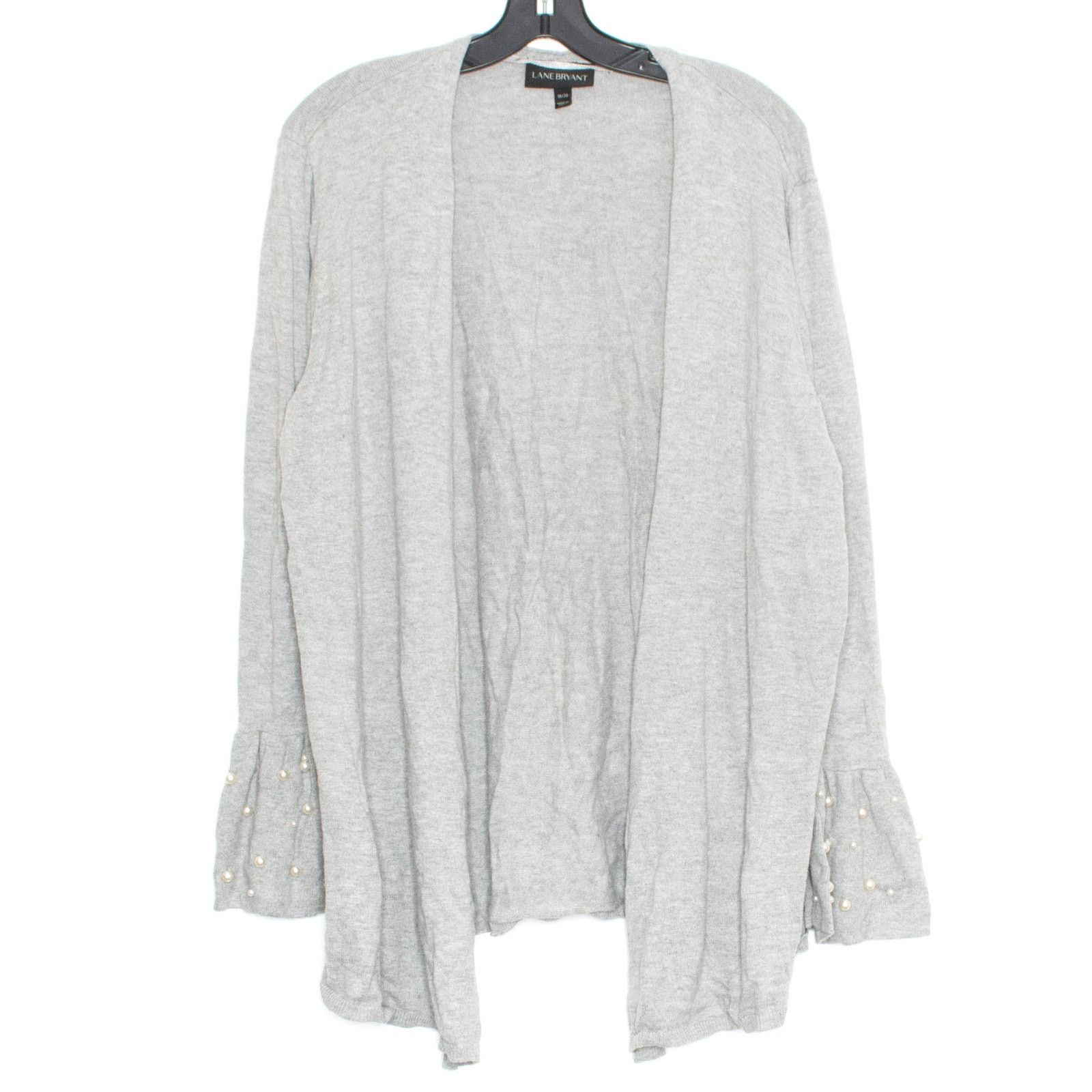 Other Lane Bryant Cardigan Open Front Faux Pearl Cuff Gray 18/20 Size XXL / US 16-18 / IT 52-54 - 1 Thumbnail